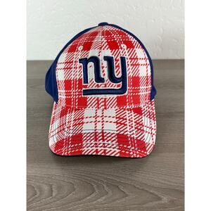 New York Giants NFL Team Apparel Men's Adjustable Blue Red White Hat/ Cap- EUC